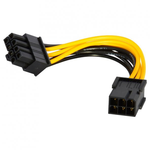 6 Pin To 8 Pin Ekran Kartı Mining Kart Bakır Power Güç Kablosu ürün görseli 1