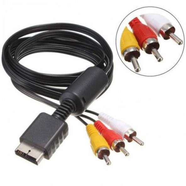 Ps2 Ps3 Av Tv Lale Kablo Playstation 2 - 3 Görüntü Kablosu 1.8M ürün görseli 1