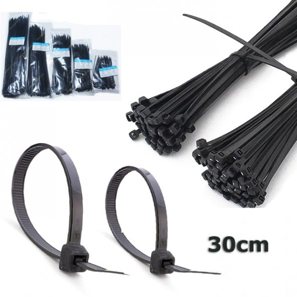 3.6 300Mm - Siyah - 30Cm Kablo Bağı Cırt Kelepçe ürün görseli 1