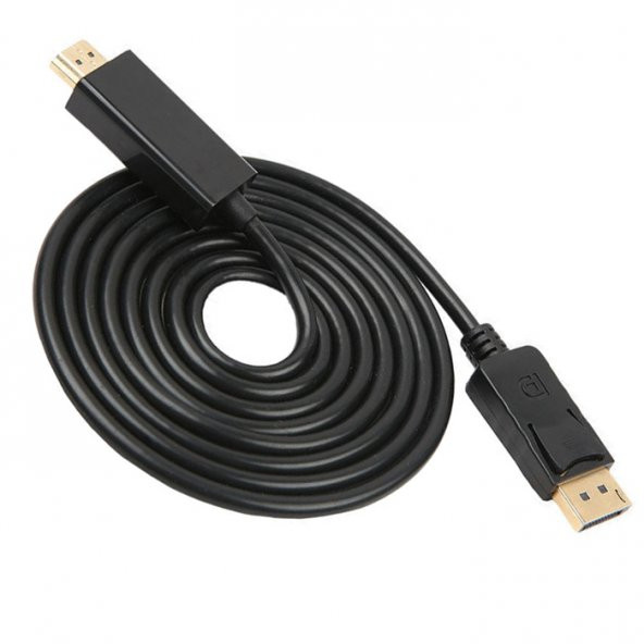 Displayport To Hdmi Kablo Dp Dönüştürücü - 1.8M - Altın Uçlu ürün görseli 1
