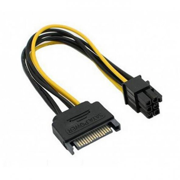 Sata To 6 Pin Pci-Express Ekran Kartı Power Çevirici Güç Kablosu ürün görseli 1