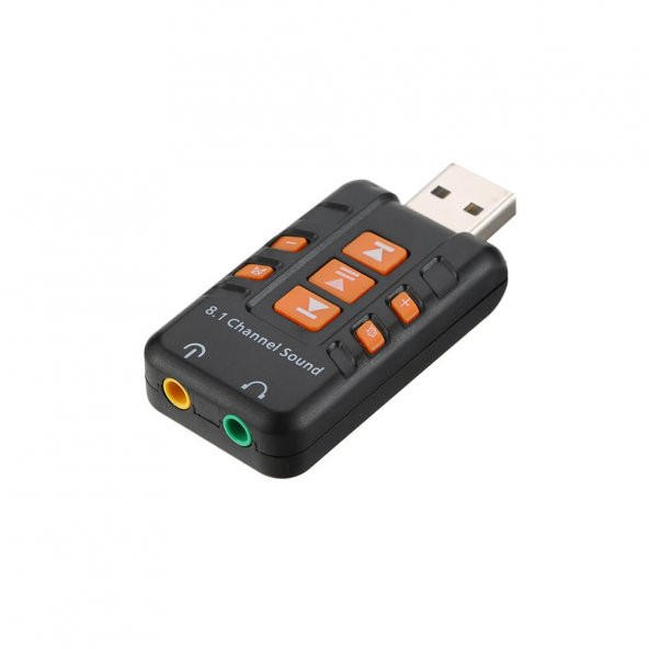 Wozlo 8.1 USB Virtual Sound 3D Ses Kartı - Usb Harici Ses Kartı Chipli ürün görseli 1
