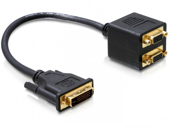 Dvi 24+5 To 2Xvga Çevirici Dönüştürücü Kablo Çoklayıcı Splitter ürün görseli 1