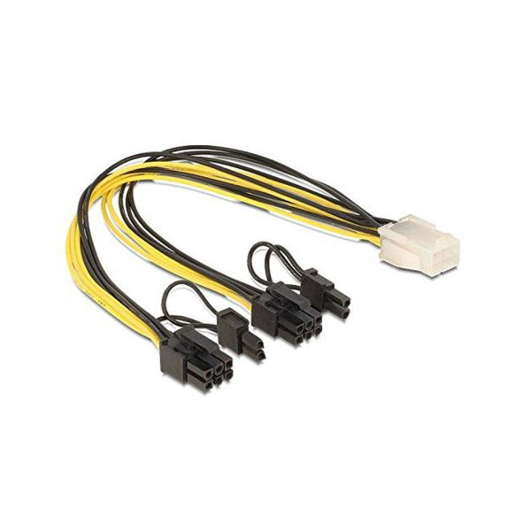 6 Pin To 2 X 8 Pin Pci-E Ekran Kartı Power Çevirici Bakır Kablo ürün görseli 1