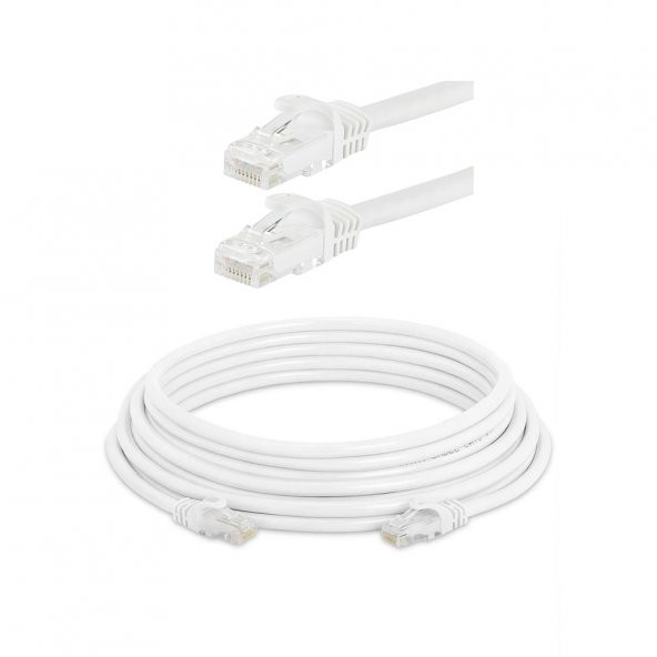 Cat6 Kablo Ethernet Internet Adsl Kablosu - Fabrikasyon 10 Metre ürün görseli 1