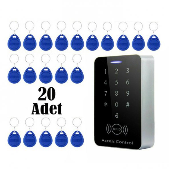 Rfid Şifreli Kapı Kilidi + 20 Adet Tag Göstergeç Anahtarlık ürün görseli 1