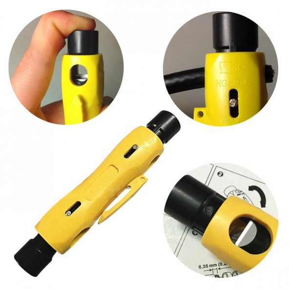 Kablo Soyucu Sıyırıcı Koaksiyel Rg11-Rg6-Rg56 Universal Kablosu ürün görseli 1