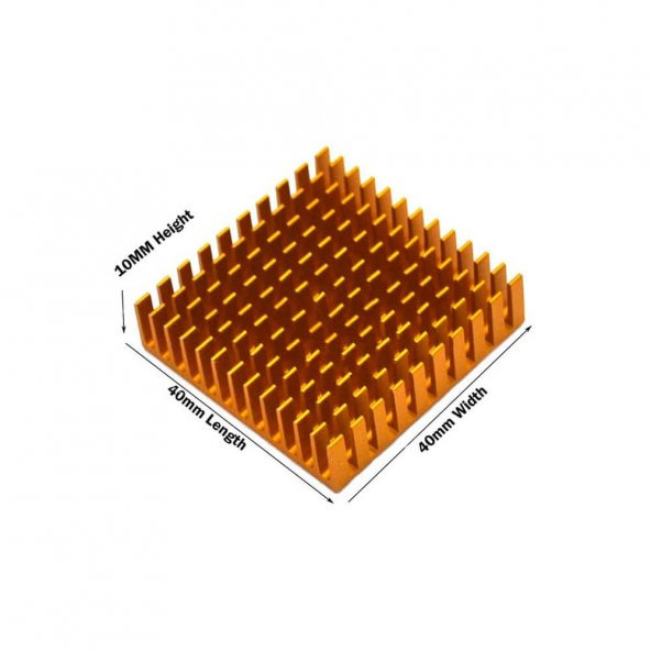 Wozlo Chipset Cpu Gpu Vga Ram Led Aliminyum Pasif Soğutucu Bakır 35 x 35 x 10 MM ürün görseli 1
