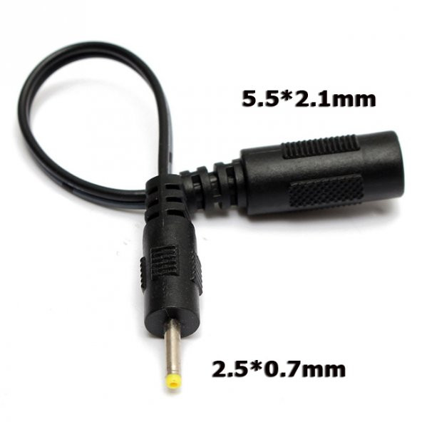 5.5 2.1Mm To 2.5 0.7Mm Soket Çevirici Power Adaptör Kablosu ürün görseli 1