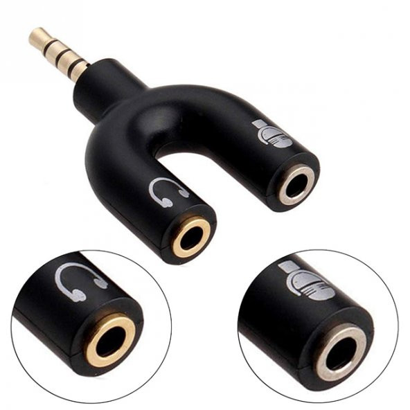 Kulaklık Mikrofon Birleştirici Adaptör 3.5Mm Ayırıcı Aparat ürün görseli 1