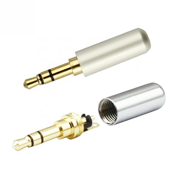 3.5Mm Stereo Jack Metal 3 Pin Stereo Erkek Konnektör 3 Boğumlu ürün görseli 1