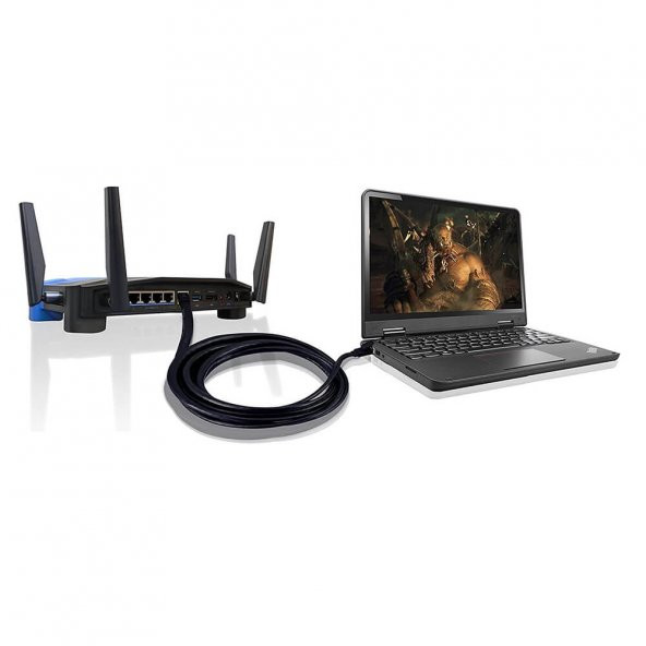 15M Metre Cat7 Patch Kablo - Cat 7 Stp Ethernet Kablosu Internet - Resim 6