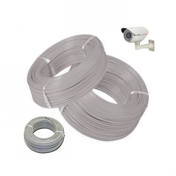 50M Güvenlik Kamera Kablosu 2+1 Cctv Kablo 0.22Mm ürün görseli 1