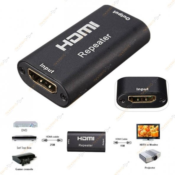 Hdmi Repeater Uzatma Full Hd 1080P 40M Sinyal Güçlendirici ürün görseli 1