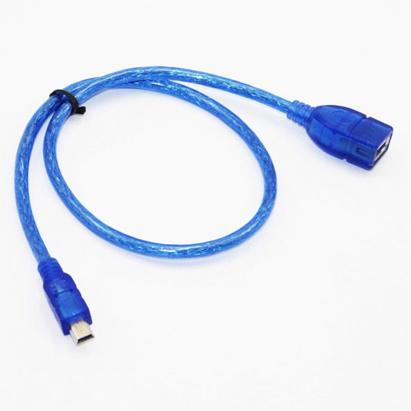 5 Pin Mini Usb Erkek - Usb Dişi Kablo 50Cm - Mini Uzatma ürün görseli 1