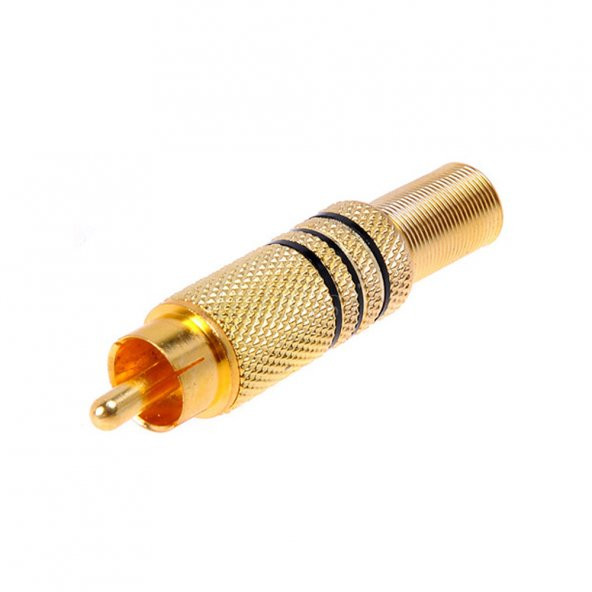 Rca Erkek Tos Jak Fiş Metal Yaylı - Siyah Çizgili ürün görseli 1