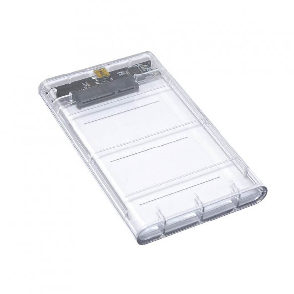 Wozlo 2.5 İnç Sata Usb 2.0 Harddisk Kutusu - Şeffaf - Mini Usb - Resim 8