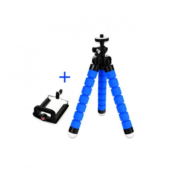 Wozlo 3 Ayaklı Gorilla Ahtapot Kamera Cep Telefonu Tripod Mavi ürün görseli 1