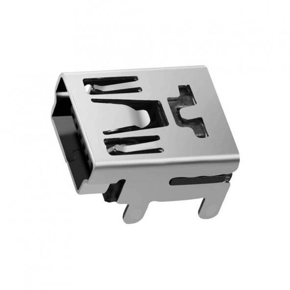 Koodmax-5 Pin Mini Usb Soket Usb Type-B 90 Derece Konnektör Lehimlik 5Li ürün görseli 1