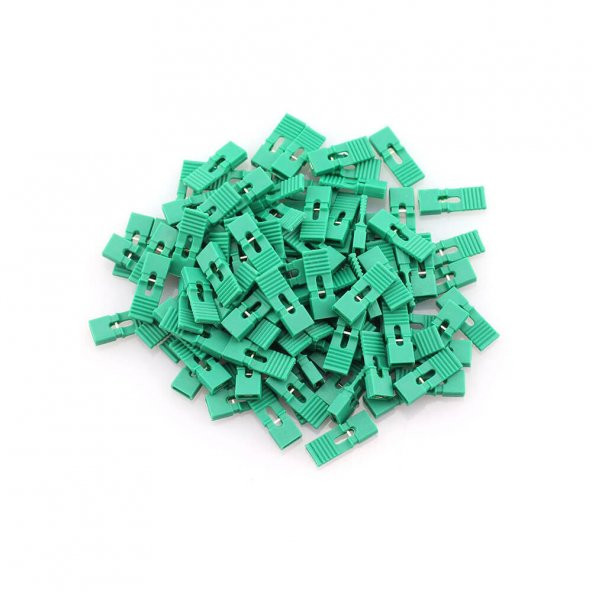 Koodmax-2 Pin 2.54Mm Uzun Tip Dişi Jumper - Yeşil Renk - 10 Adet ürün görseli 1