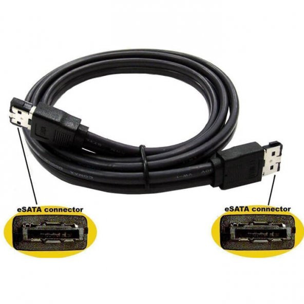 E-Sata To Esata Kablo - E-Sata Data Kablosu - 1 Metre - Resim 6