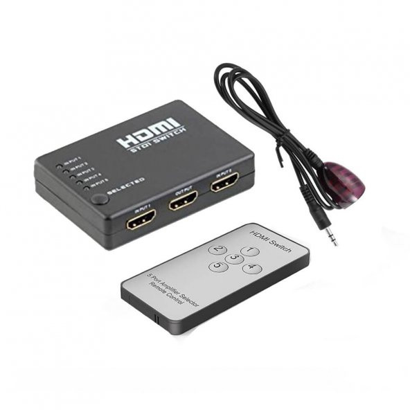 Hdmi Çoklayıcı 5 Port 1080P Hdmi Switch Splitter - Kumandalı ürün görseli 1