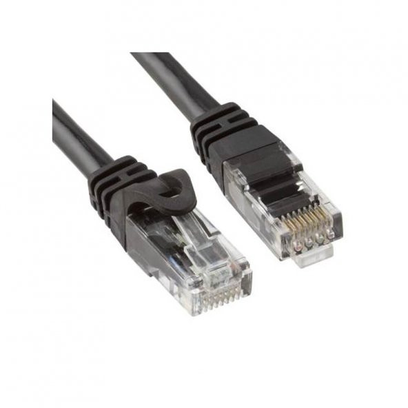 Cat6 500Mhz Utp Ethernet – Internet - Lan Ağ Kablosu–1Metre Siyah ürün görseli 1