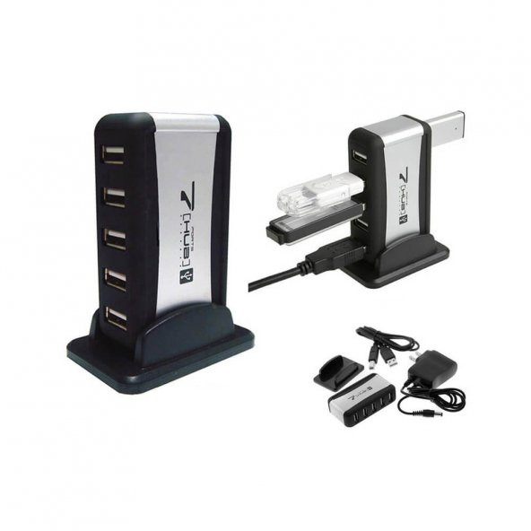 7 Port Usb Çoklayıcı Usb Hub Çoğaltıcı Adaptörlü Pc Notebook ürün görseli 1