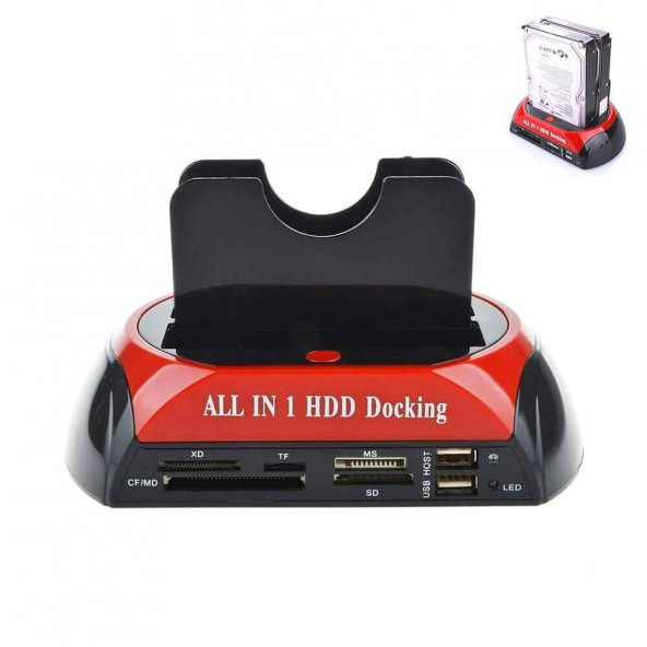 Usb 2.0 Harddisk Docking - Kart Okuyucu - Hdd Klonlama İde Sata ürün görseli 1