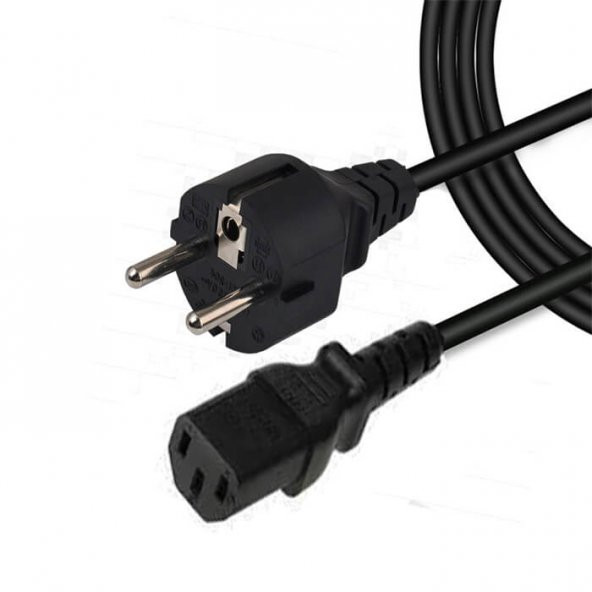 180 Derece Monitör Kasa Power Güç Elektrik Kablosu 1.8M ürün görseli 1