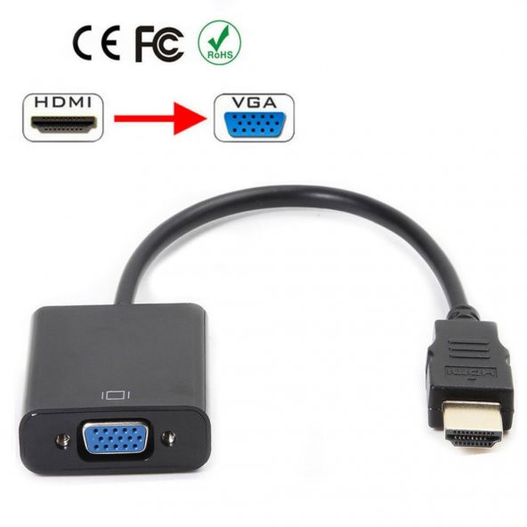 Hdmi To Vga Hdmi To Vga Adaptör Çevirici Dönüştürücü ürün görseli 1