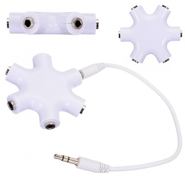 5 Li Kulaklık Çoklayıcı Splitter 5 Port 3.5Mm Çoklayıcı Kablo ürün görseli 1