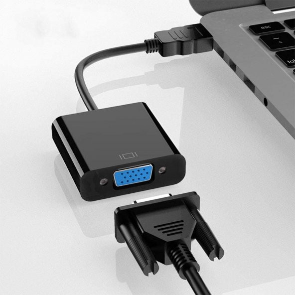 Hdmi To Vga Dönüştürücü Hdmi Erkek Vga Dişi Hdmi Giriş Vga Çıkış ürün görseli 1