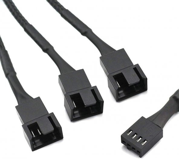 4 Pin 3Lü Fan Çoklayıcı Fan Splitter Fan Çoğaltıcı 4Pin 3 Pin ürün görseli 1