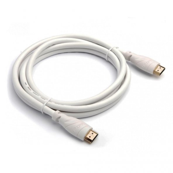 Hdmi Kablo Uydu Receiver PS3 LCD PC Notebook Uyumlu Uç Beyaz 1.8 Metre ürün görseli 1