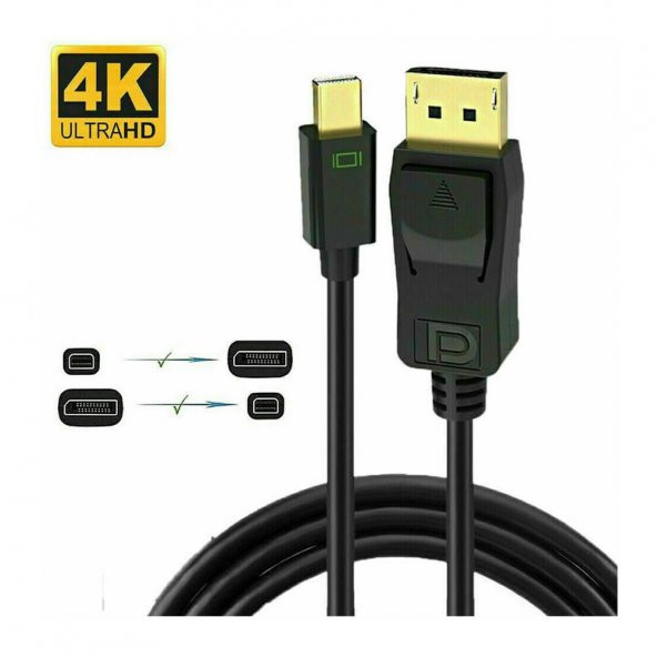 Lenovo Wozlo 4K 60Hz Gold ThinkPad Yoga 260, 460 Mini Display Port to Display Port (DP) Kablo 1.8 M ürün görseli 1