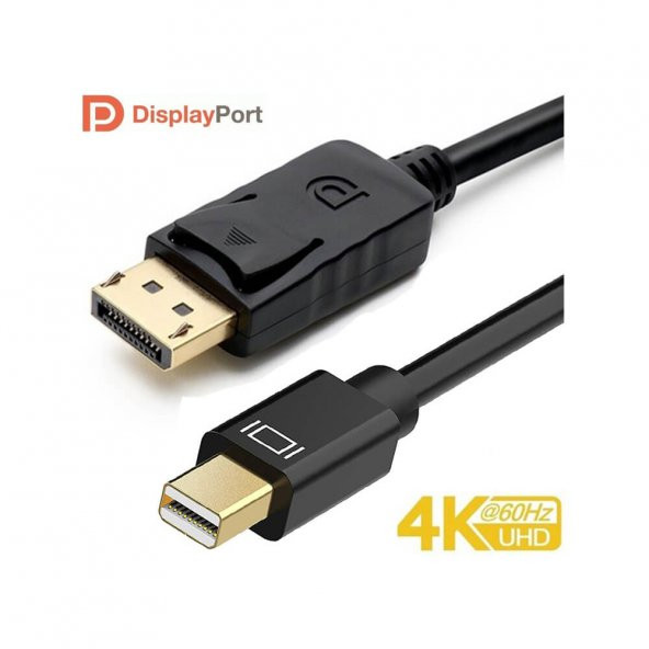 Wozlo Mini Display Port to Display Port Kablo 4K 60Hz Thunderbolt 2 Kablosu 3 M ürün görseli 1