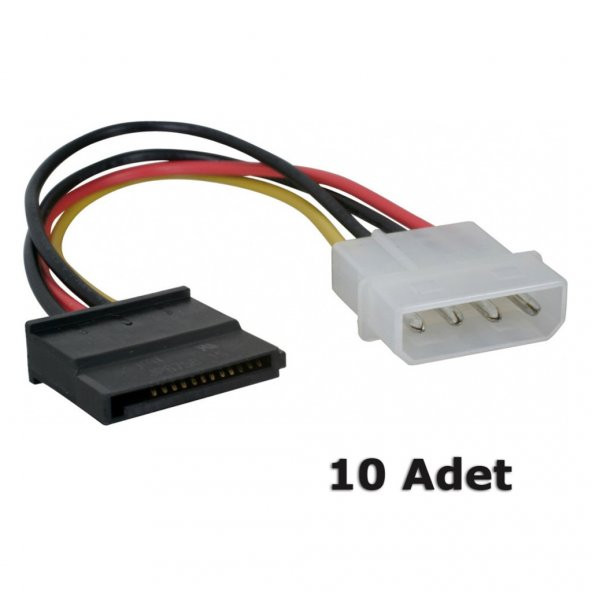 Wozlo Sata Power Kablo - Sata Hdd Harddisk Güç Kablosu - 10 Adet ürün görseli 1