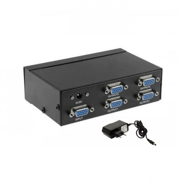 4 Port Vga Çoklayıcı Splitter 1 Kasa 4 Monitör Adaptörlü ürün görseli 1