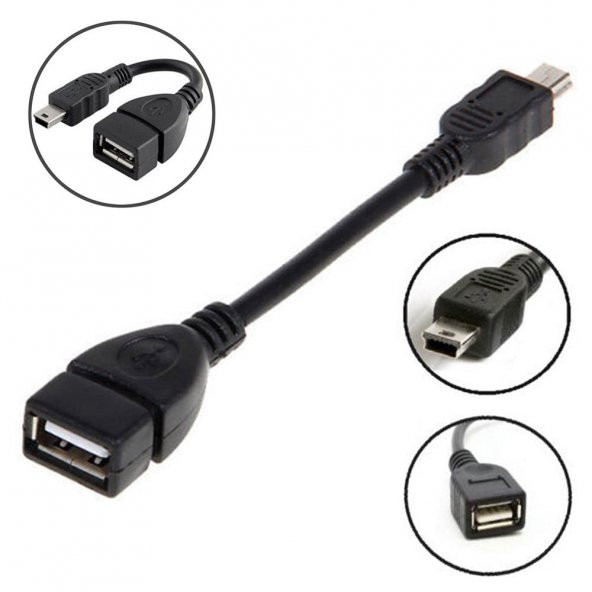 Mini Usb Otg Kablo - 5 Pin Usb Çevirici Kablo ürün görseli 1