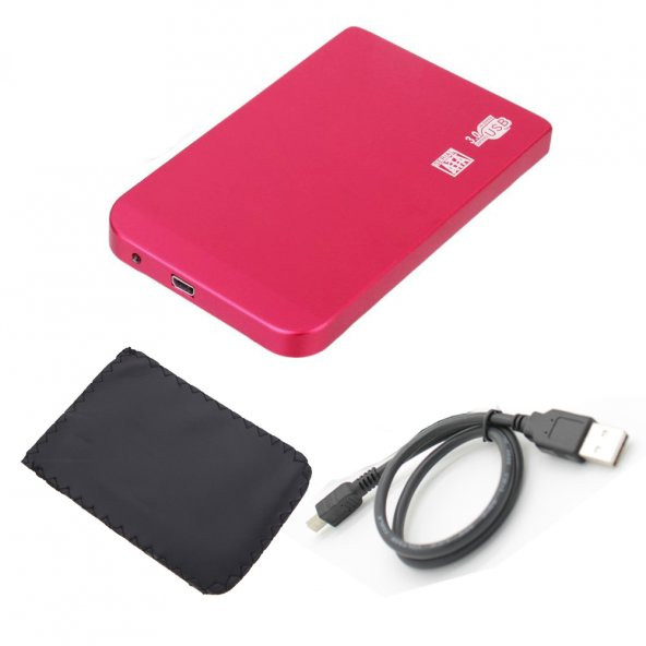 2.5 İnç Sata Hdd Ssd Harddisk Kutusu İnce Slim Kutu Kablo + Kılıf ürün görseli 1