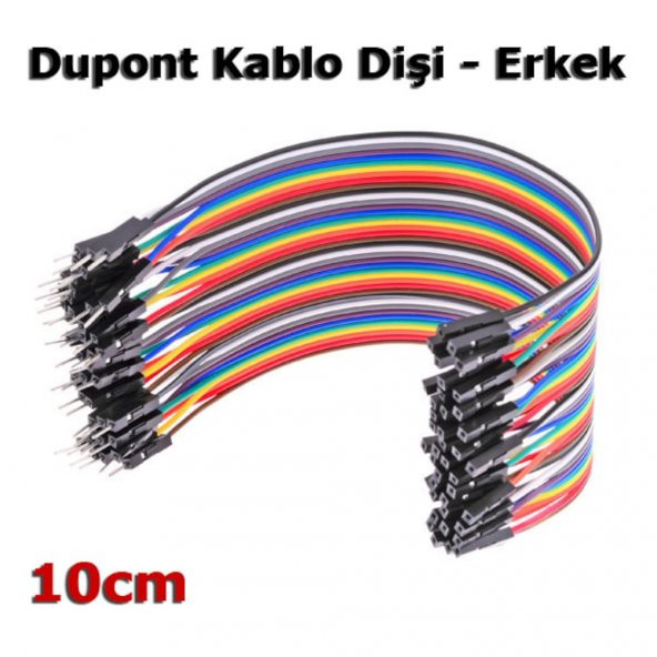 Turbosepet Arduino 10 Cm Dişi - Erkek Jumper Dupont Kablo - Breadboard Kablo ürün görseli 1