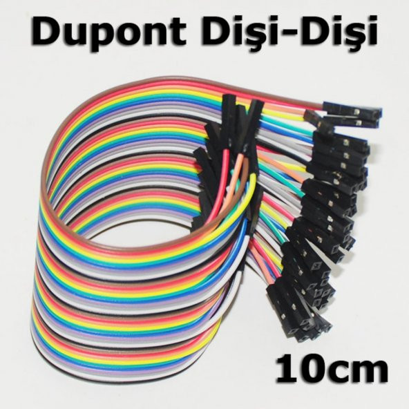 Turbosepet 10Cm Dupont Dişi - Dişi Kablo Jumper Kablo Breadboard Kablosu ürün görseli 1