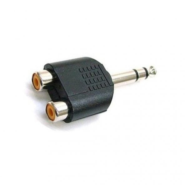 2 Rca Dişi - 6.3Mm Stereo Jak Çevirici Erkek Fiş 519137598 ürün görseli 1