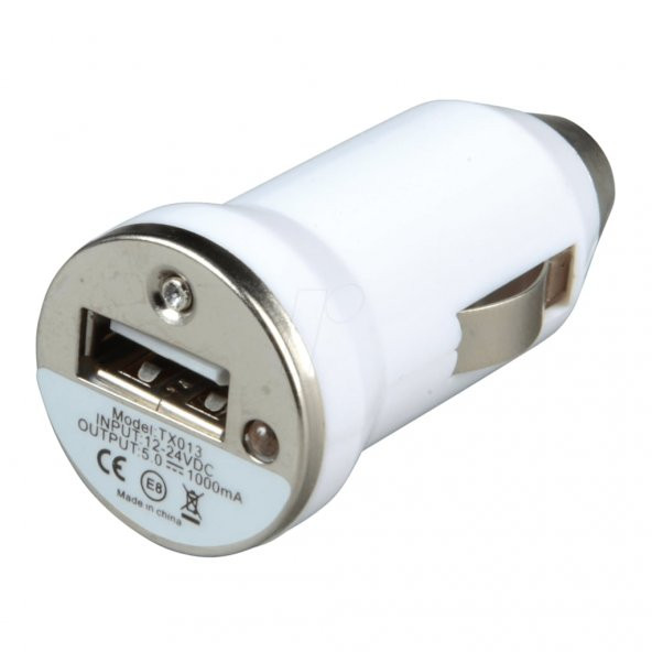 Araba Oto Çakmaklık Usb Araç Şarj Cihazı 1A Sony Lg Htc Samsung Beyaz (519136276) ürün görseli 1