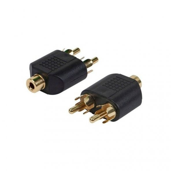 2 Rca Erkek To 1 Dişi Rca Çevirici Gold 519135927 ürün görseli 1