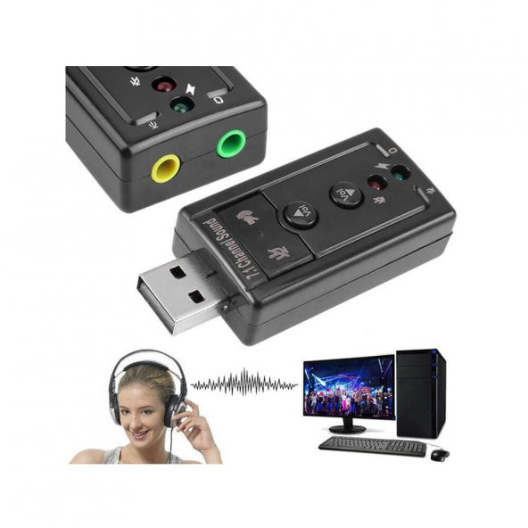 Wozlo 7.1 Virtual 3D USB Ses Kartı - Resim 3
