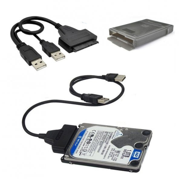 2.5 İnç Sata Harddisk Çevirici Kablo Usb 2.0 + Koruma Kutusu ürün görseli 1