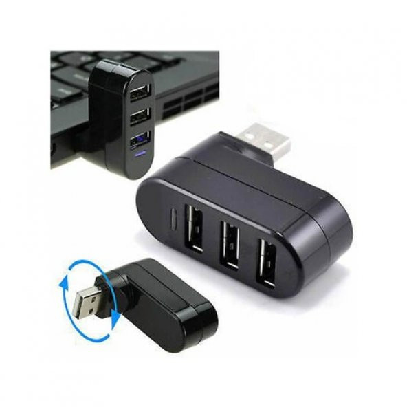 3 Port 180 Dirsek Usb Hub Çoğaltıcı Çoklayıcı Usb 2.0 Çoklama (519132649) ürün görseli 1