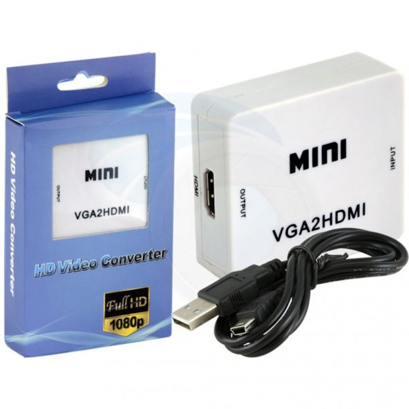 Vga To Hdmi Çevirici Dönüştürücü Ses Çıkışlı Analog To Dijital 519132416 ürün görseli 1